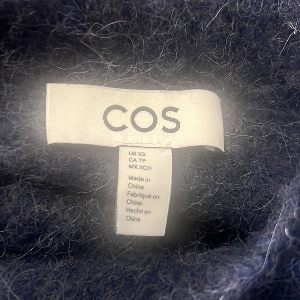 COS ALPACA WOOL BLEND BLUE SWEATER SIZE XS - Picture 3 of 5